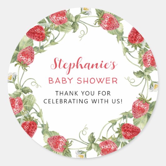 スイートストロベリーサンキュー ラウンドシール (正面)