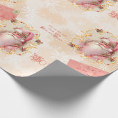 スイートストロベリーサンタギフトラップ ラッピングペーパー (角)