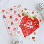 スイートストロベリーセカンドバースデー招待状 招待状