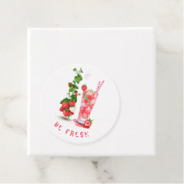 スイートストロベリードリンクギフトラベル-カスタム文字 フェイバータグ