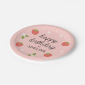 スイートストロベリーバースデーパーティー ペーパープレート (アングル)