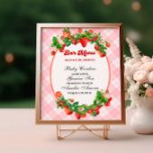 スイートストロベリーピンクジンガムバーメニューシャワー ポスター