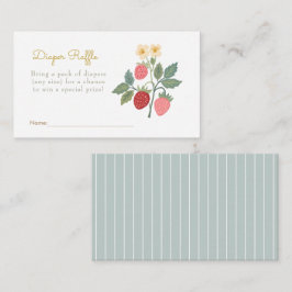 スイートストロベリーブーケおむつラッフル エンクロージャーカード