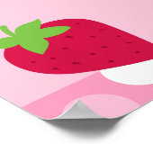 スイートストロベリーベビーシャワーバナーサイン ポスター (角)