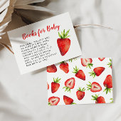 スイートストロベリーベビーシャワーブックリクエスト エンクロージャーカード