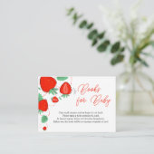 スイートストロベリーベビーシャワーブックリクエスト エンクロージャーカード (スタンド正面)
