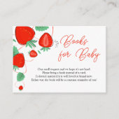 スイートストロベリーベビーシャワーブックリクエスト エンクロージャーカード (正面)