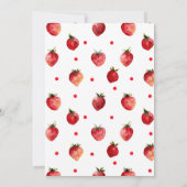 スイートストロベリーベビーシャワー招待状 |ベリー 招待状 (裏面)