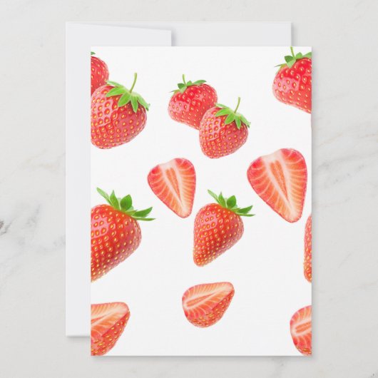 スイートストロベリーベビーシャワー招待状 招待状 (裏面)