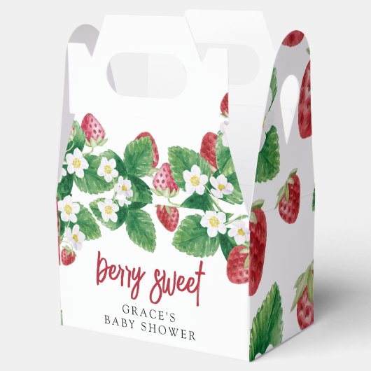 スイートストロベリーベビーシャワー フェイバーボックス (オープン)
