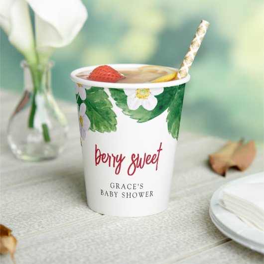 スイートストロベリーベビーシャワー 紙コップ (インサイチュ)