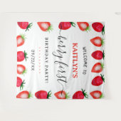 スイートストロベリーベリー第1誕生日パーティー タペストリー (正面(横))