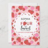 スイートストロベリーレース招待状 招待状 (正面)