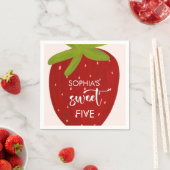 スイートストロベリー子供の誕生日 スタンダードカクテルナプキン (インサイチュ)