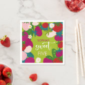 スイートストロベリー子供の誕生日 スタンダードカクテルナプキン (インサイチュ)