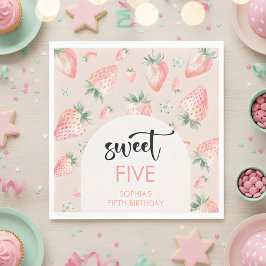 スイートストロベリー子供の誕生日 スタンダードランチョンナプキン