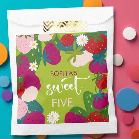 スイートストロベリー子供の誕生日 フェイバーバッグ