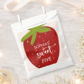 スイートストロベリー子供の誕生日 フェイバーバッグ (クリップ留めされた状態)