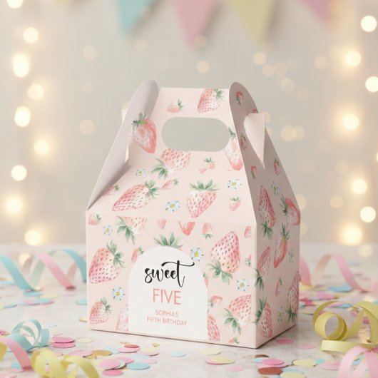 スイートストロベリー子供の誕生日 フェイバーボックス