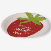 スイートストロベリー子供の誕生日 ペーパープレート (アングル)