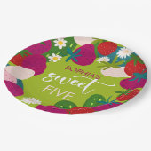 スイートストロベリー子供の誕生日 ペーパープレート (アングル)