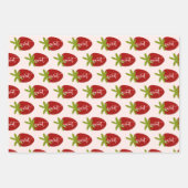 スイートストロベリー子供の誕生日 ラッピングペーパーシート (正面2)