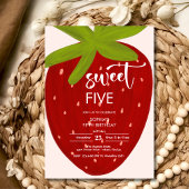 スイートストロベリー子供の誕生日 招待状