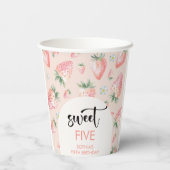 スイートストロベリー子供の誕生日 紙コップ (裏面)