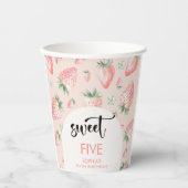 スイートストロベリー子供の誕生日 紙コップ (正面)