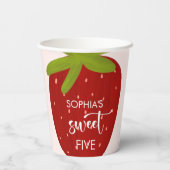 スイートストロベリー子供の誕生日 紙コップ (裏面)