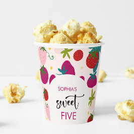 スイートストロベリー子供の誕生日 紙コップ