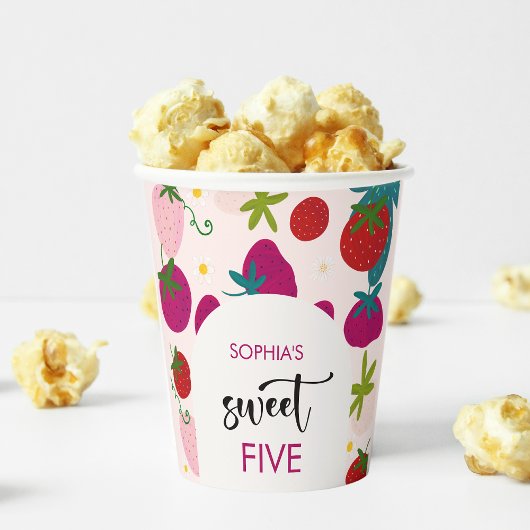 スイートストロベリー子供の誕生日 紙コップ