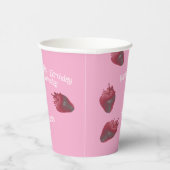 スイートストロベリー誕生日紙カップ 紙コップ (右)