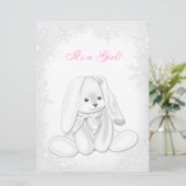 スイートスノーフレーク冬ワンダーランドベビースシャワー 招待状 (スタンド正面)