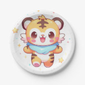スイートタイガー赤ちゃんシャワー ペーパープレート (正面)