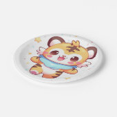 スイートタイガー赤ちゃんシャワー ペーパープレート (アングル)