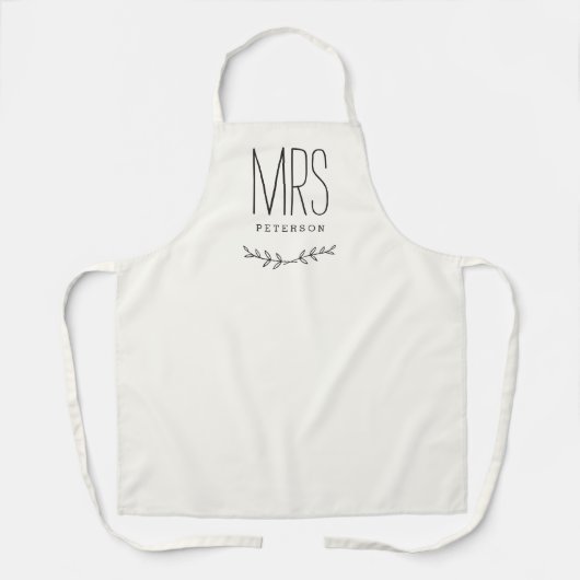 スイートタイトル編集可能カラーエプパーソナライズされたロン エプロン (正面)