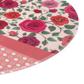 スイートダスティピンクローズパーソナライズされた カッティングボード (角)