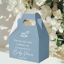 スイートダスティブルーベビーパーソナライズされたバシャワー フェイバーボックス