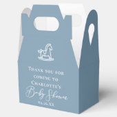 スイートダスティブルーベビーパーソナライズされたバシャワー フェイバーボックス (オープン)
