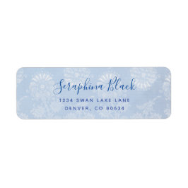 スイートダスティブルーレース差出人住所ラベル ラベル