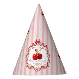 スイートチェリーコケットリボン 誕生日 ピンク ガール パーティーハット