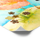 スイートチェリーチキンズプリント ポスター (角)