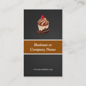 スイートチョコレートカップケーキペストリーベーカリー 名刺 (裏面)