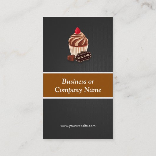 スイートチョコレートカップケーキペストリーベーカリー 名刺 (裏面)