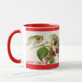 スイートチークヴィンテージラズベリーパーソナライズされた マグカップ (左)