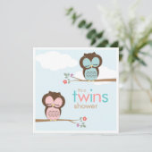 スイートツインズオールズボーイガールベビーシャワー招待状 招待状 (スタンド正面)