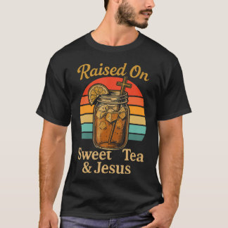 スイートティーとイエス様育ち サンセット アイスティー キリスト教 Tシャツ