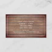 スイートティーウッドサザンレストランシェフ 名刺 (裏面)