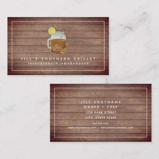 スイートティーウッドサザンレストランシェフ 名刺 (正面/裏面)